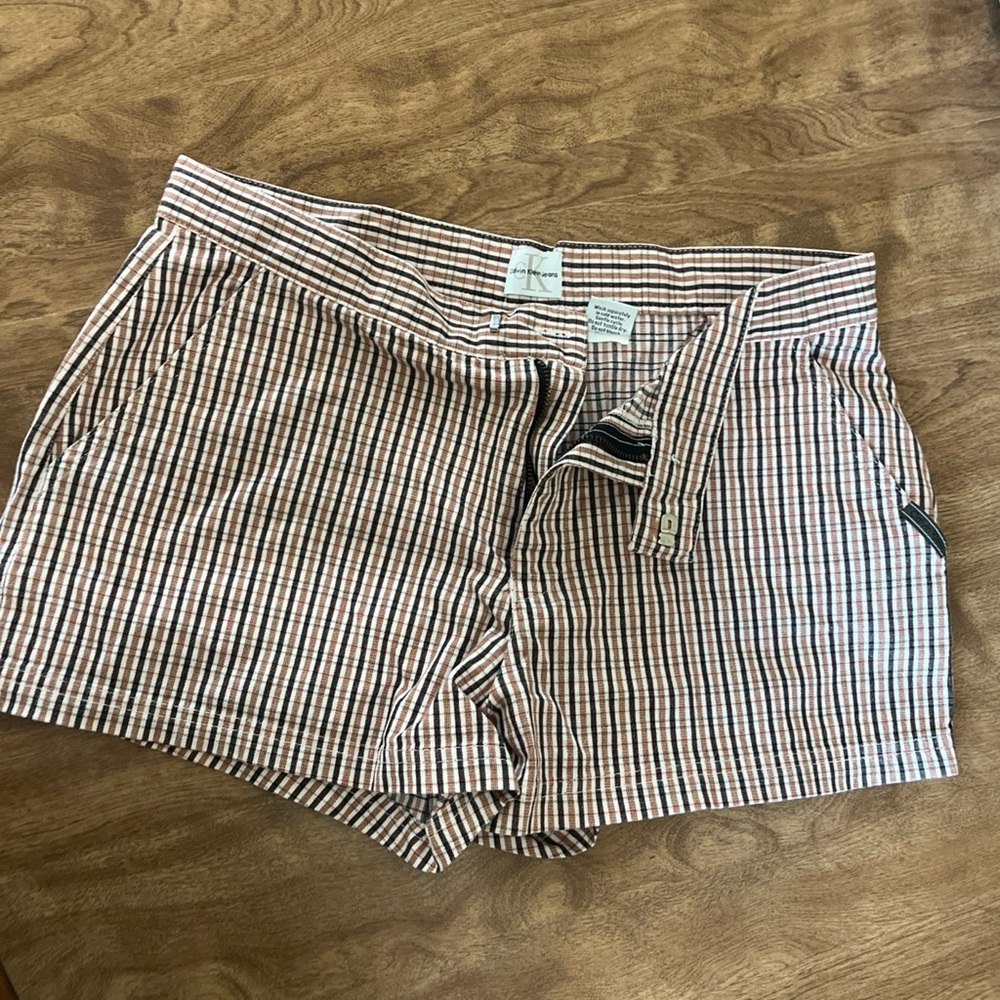 Vintage Calvin Klein Plaid Shorts 90s /Y2K Low Rise Juniors Size 9